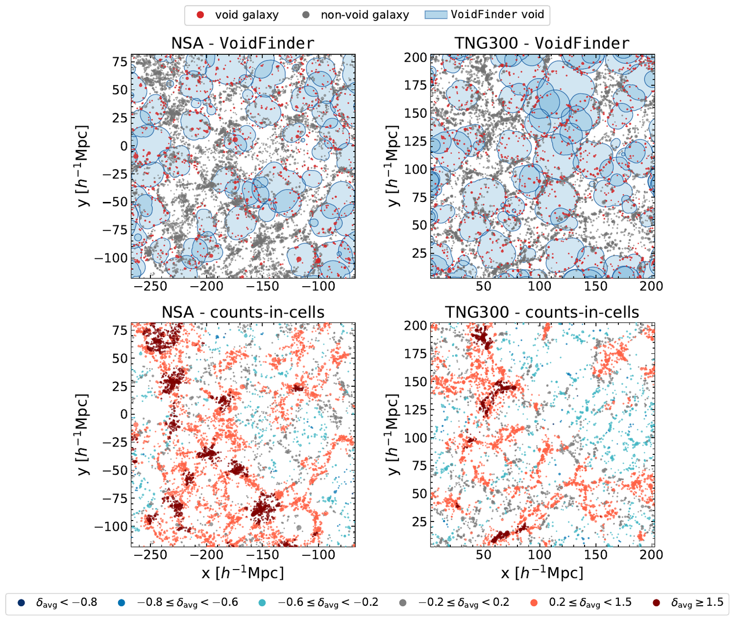 A slice of the cosmic web showing voids and void galaxies in the SDSS and TNG300